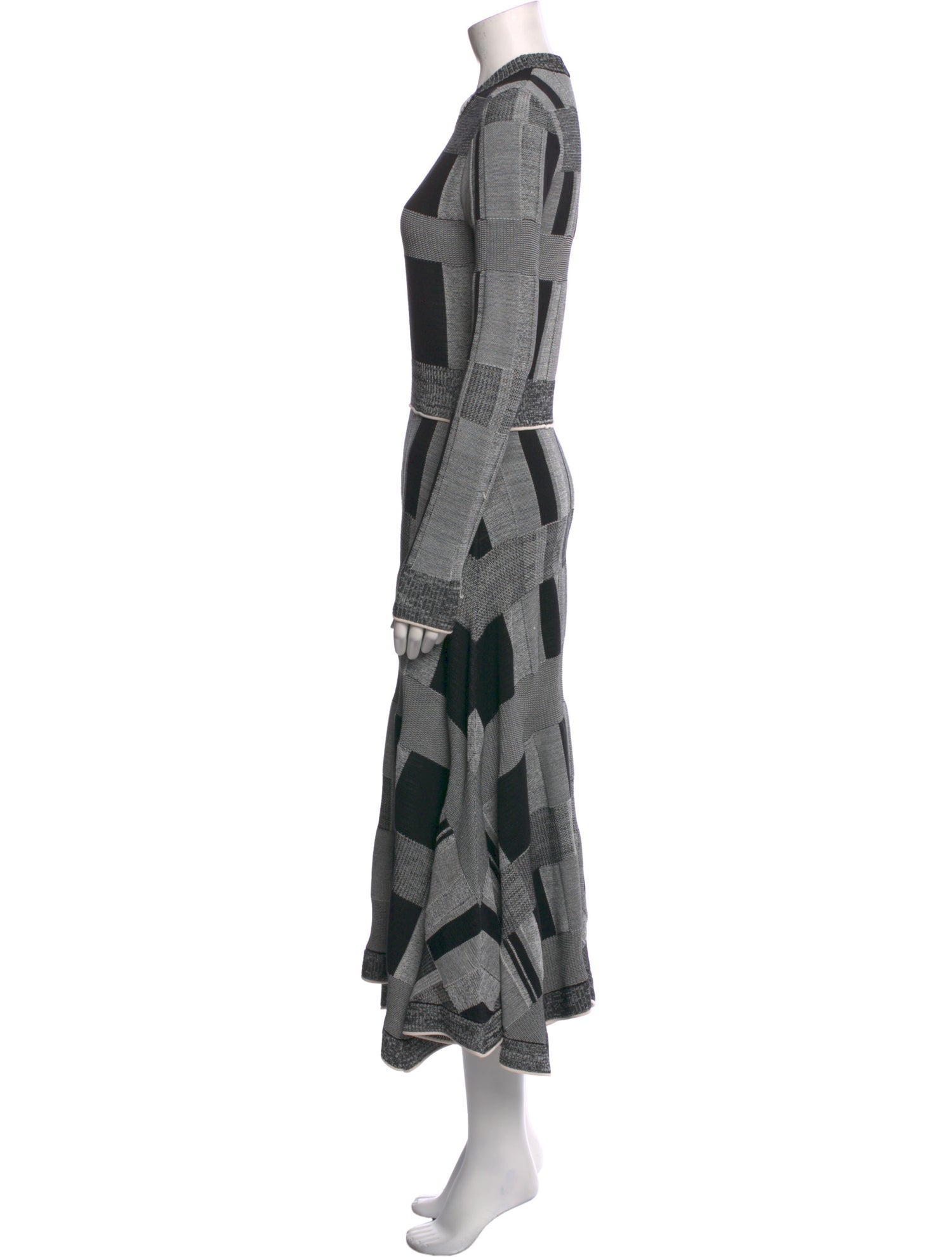Proenza Schouler Plaid Print Long Dress