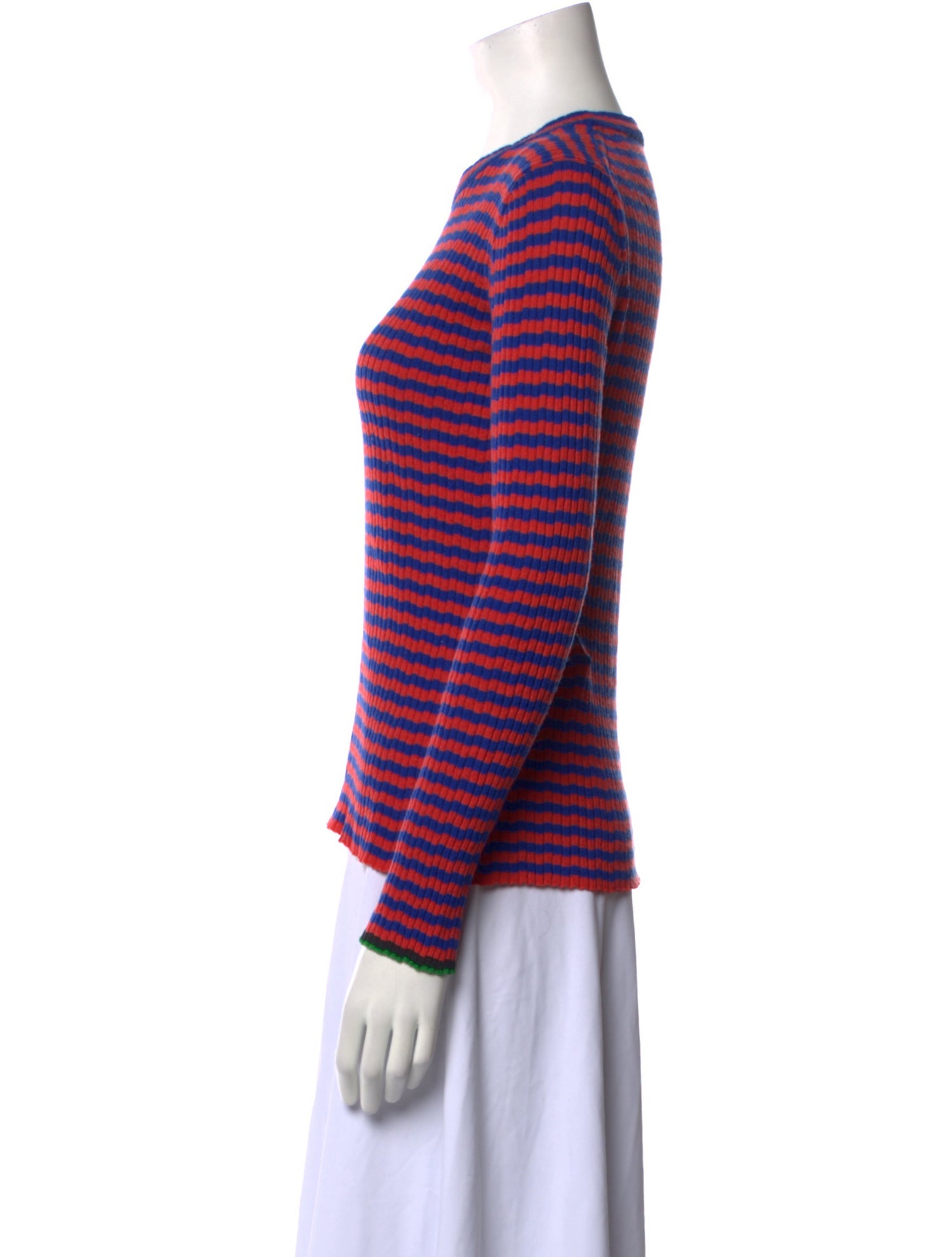 Proenza Schouler Silk Striped Sweater
