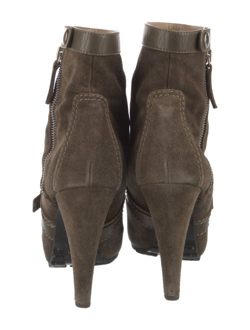 Proenza Schouler Suede Leather Trim Embellishment Boots
