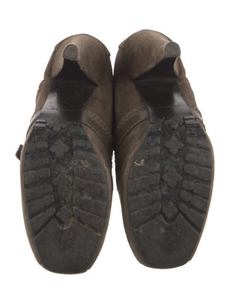 Proenza Schouler Suede Leather Trim Embellishment Boots