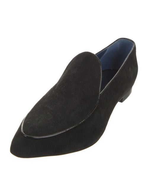 Proenza Schouler Suede Leather Trim Embellishment Loafers