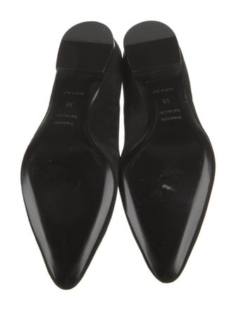 Proenza Schouler Suede Leather Trim Embellishment Loafers