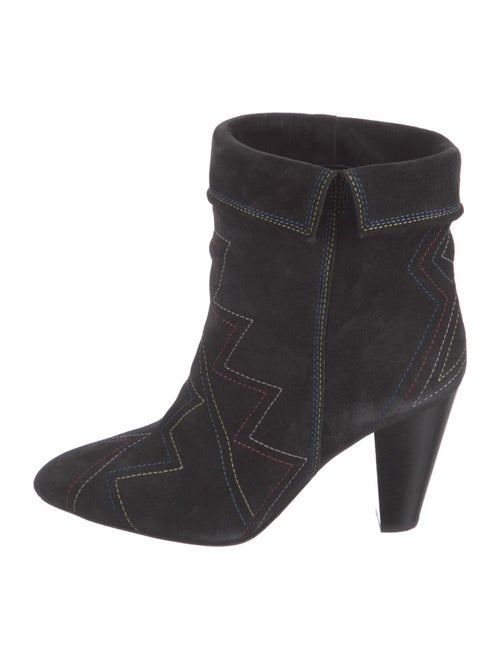Proenza Schouler Suede Embroidered Accent Boots