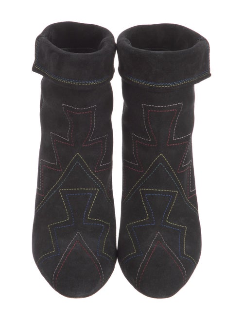 Proenza Schouler Suede Embroidered Accent Boots