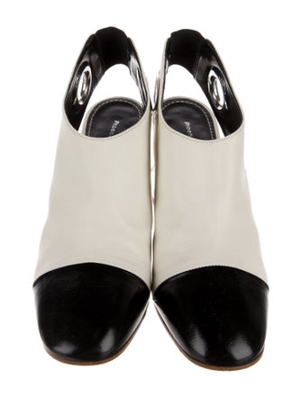 Proenza Schouler Leather Colorblock Pattern Slingback Pumps