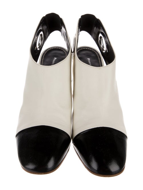 Proenza Schouler Leather Colorblock Pattern Slingback Pumps