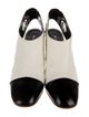 Proenza Schouler Leather Colorblock Pattern Slingback Pumps