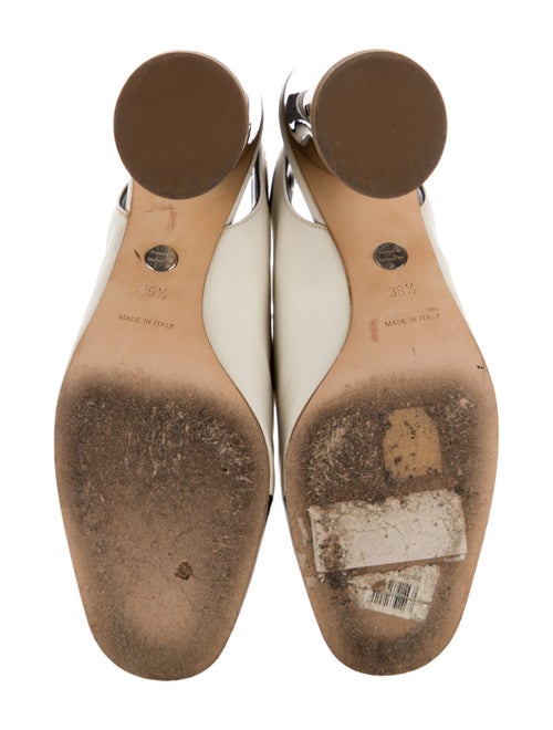 Proenza Schouler Leather Colorblock Pattern Slingback Pumps