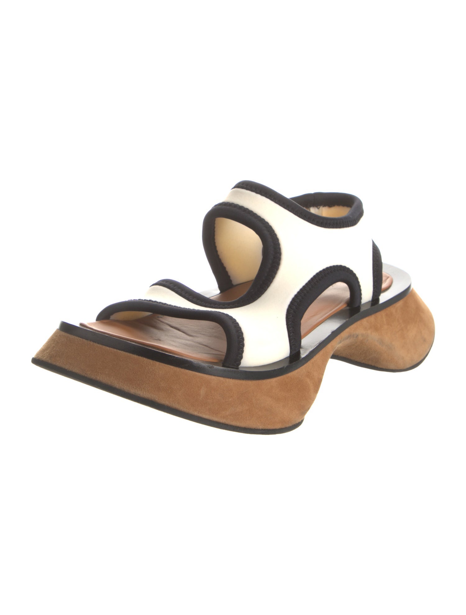 Proenza Schouler Colorblock Pattern Slingback Sandals