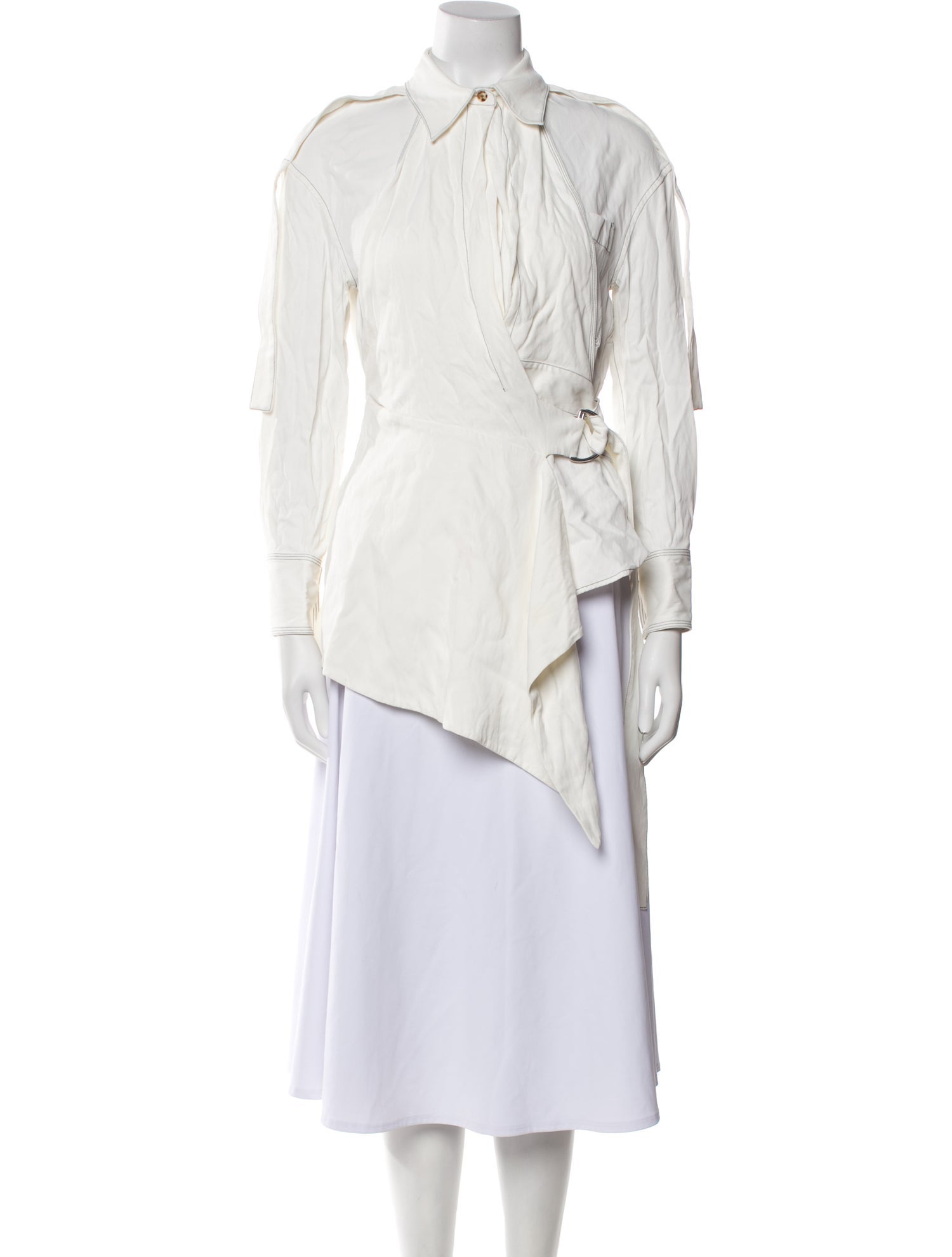 Proenza Schouler Long Sleeve Button-Up Top