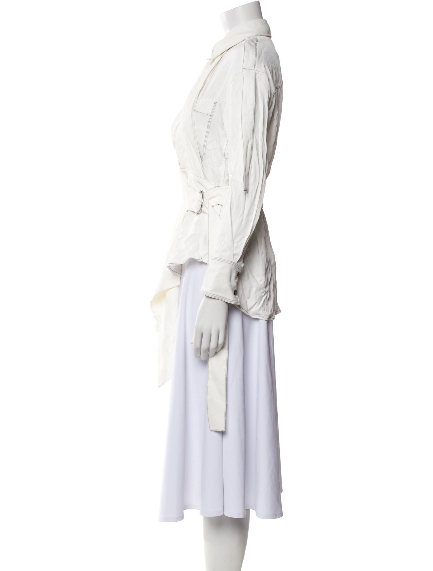 Proenza Schouler Long Sleeve Button-Up Top