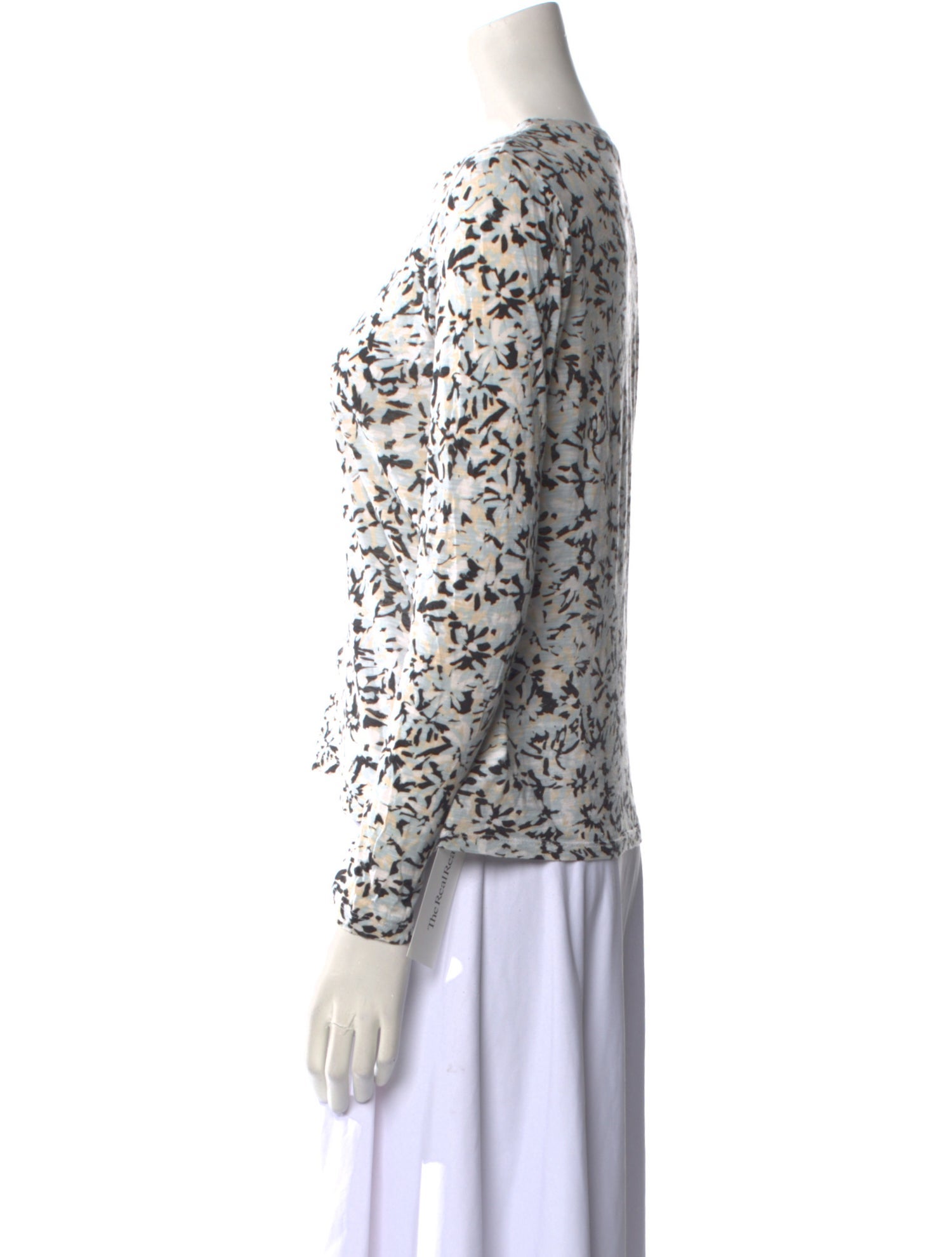 Proenza Schouler Printed Bateau Neckline Top