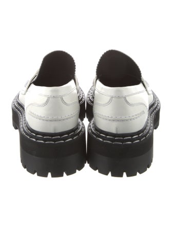 Proenza Schouler Leather Cutout Accent Loafers