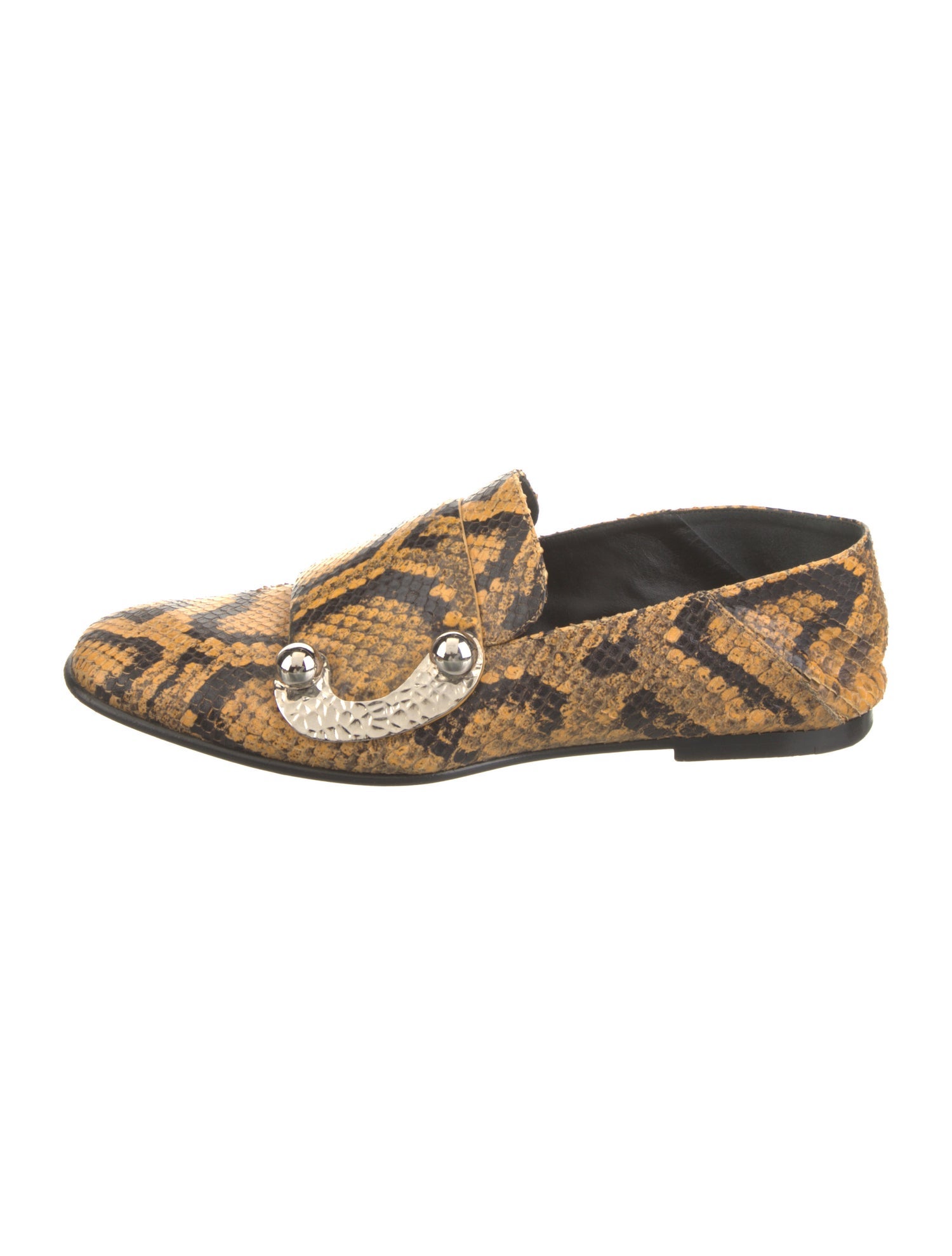 Proenza Schouler Embossed Leather Animal Print Loafers
