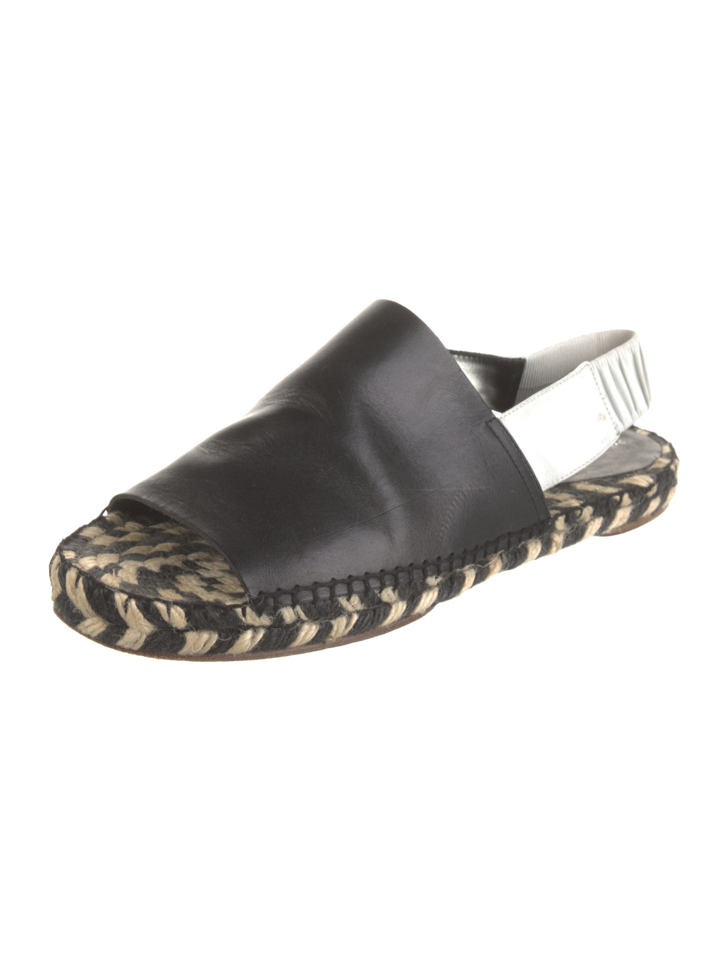 Proenza Schouler Leather Braided Accents Slingback Flats