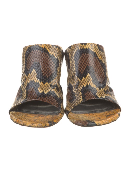 Proenza Schouler Embossed Leather Animal Print Slides