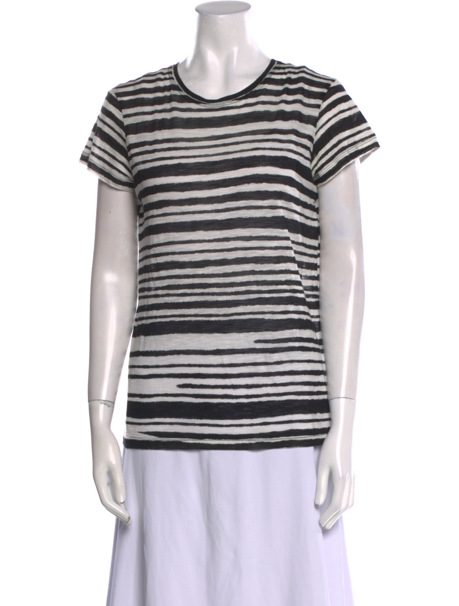 Proenza Schouler Striped Scoop Neck T-Shirt