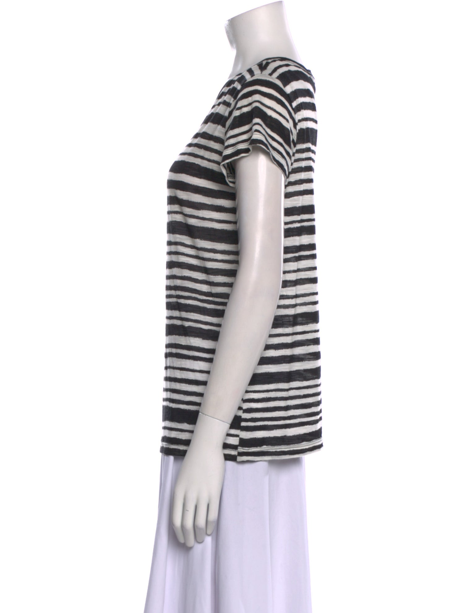Proenza Schouler Striped Scoop Neck T-Shirt