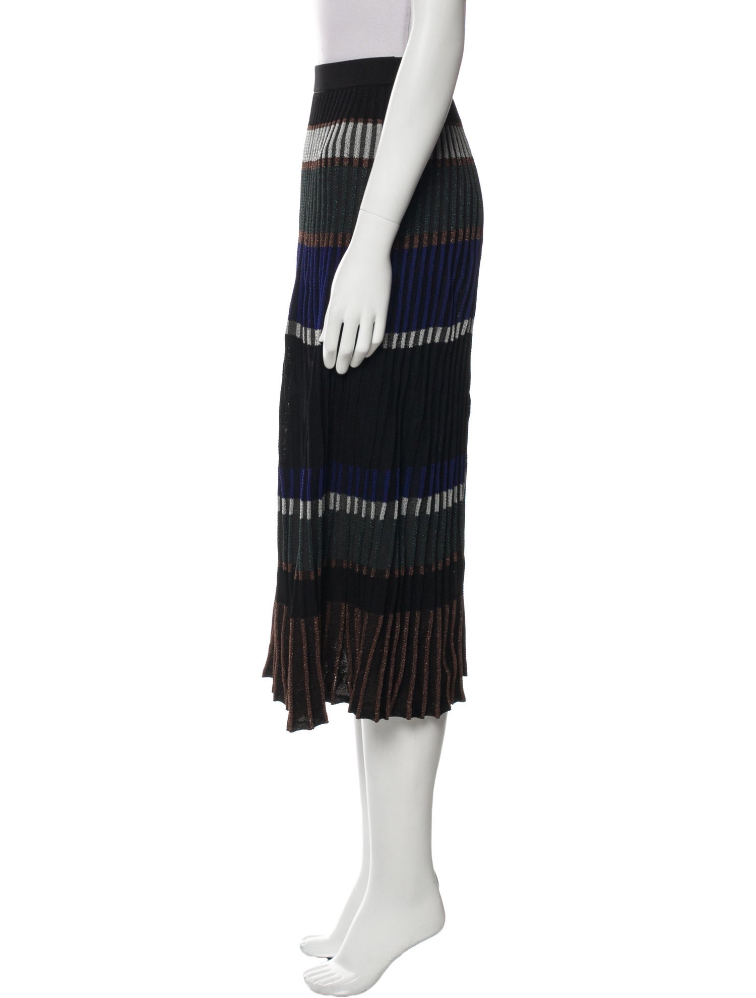 Proenza Schouler Striped Midi Length Skirt