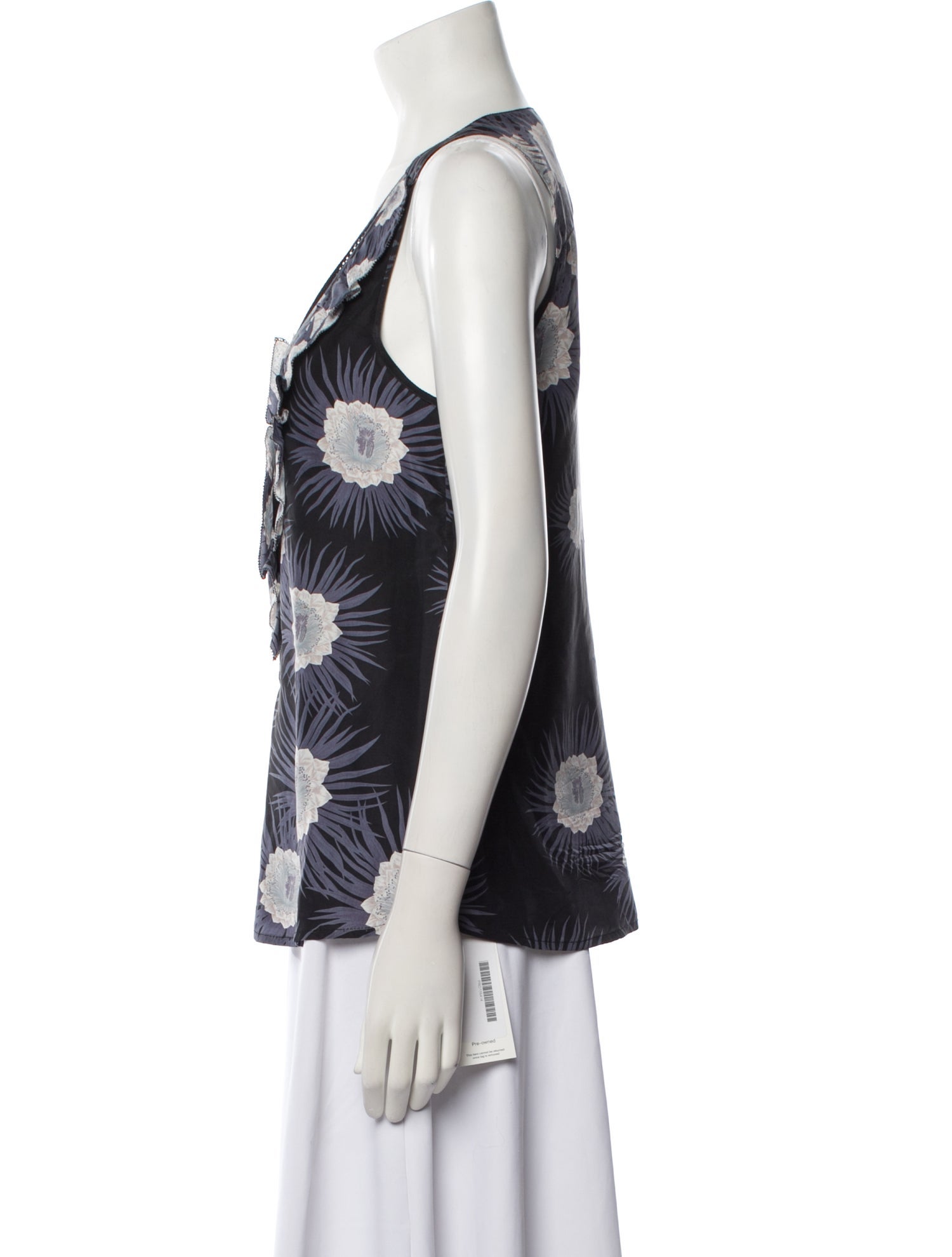 Proenza Schouler Silk Floral Print Blouse