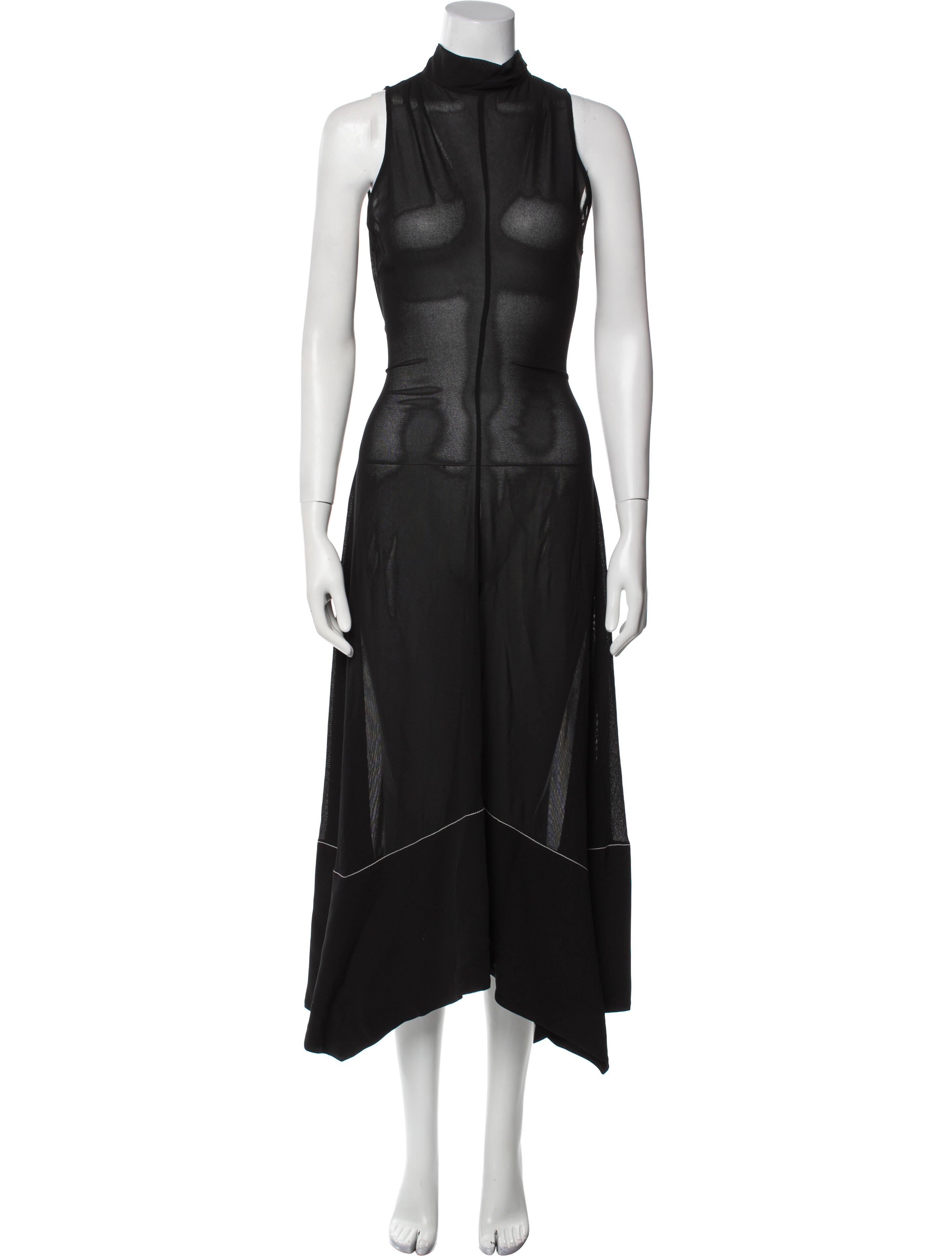 Proenza Schouler Mock Neck Long Dress