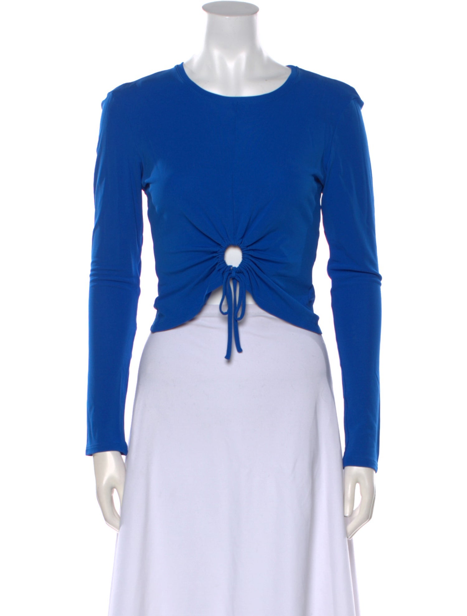 Proenza Schouler Crew Neck Long Sleeve Crop Top