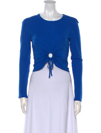 Proenza Schouler Crew Neck Long Sleeve Crop Top