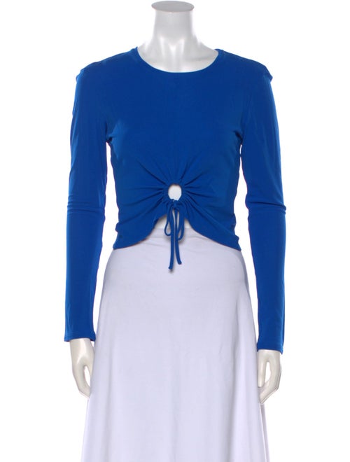 Proenza Schouler Crew Neck Long Sleeve Crop Top