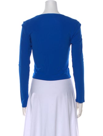 Proenza Schouler Crew Neck Long Sleeve Crop Top