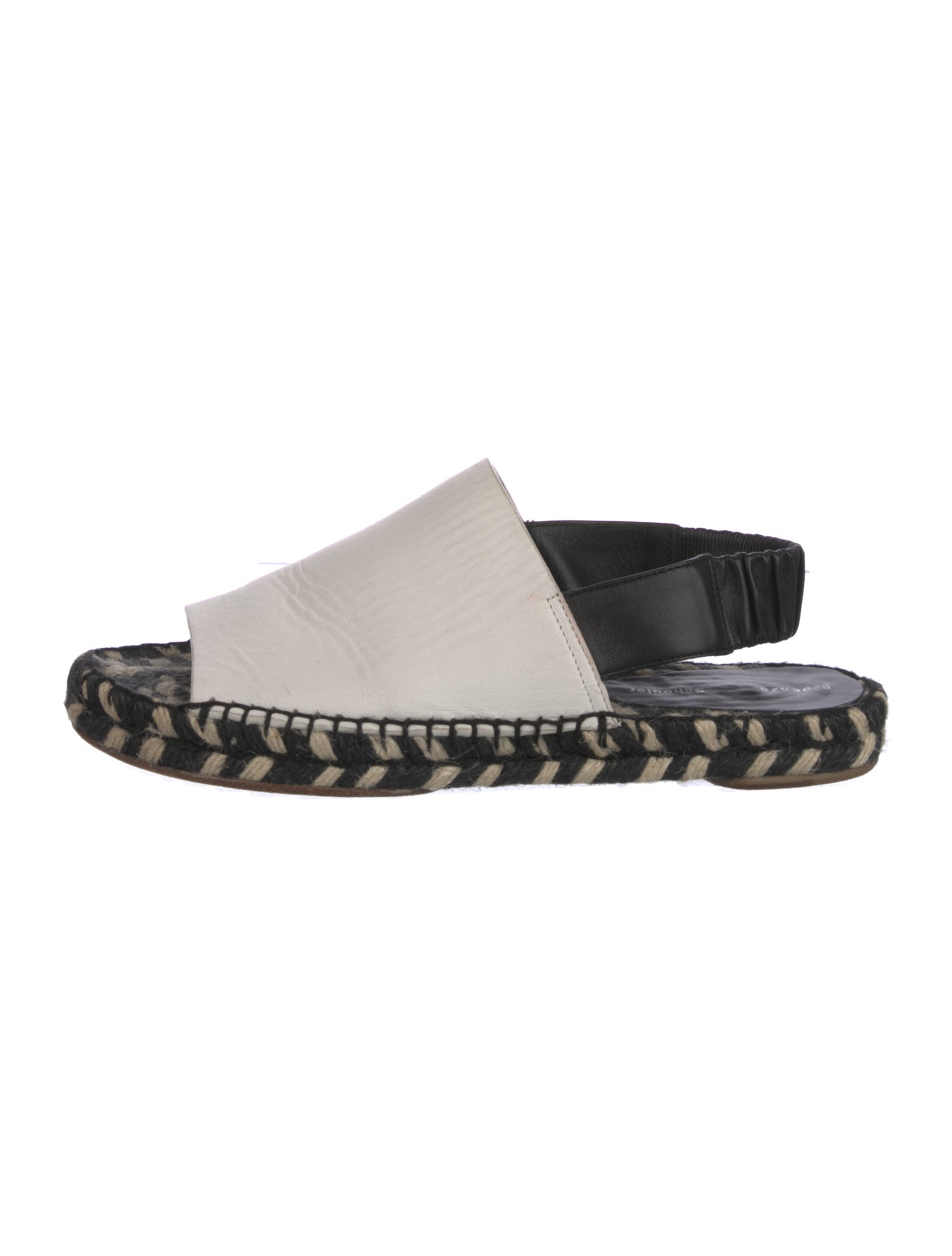 Proenza Schouler Leather Colorblock Pattern Slingback Sandals