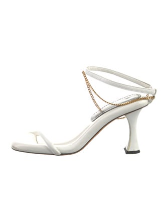 Proenza Schouler Leather Chain-Link Accents Sandals