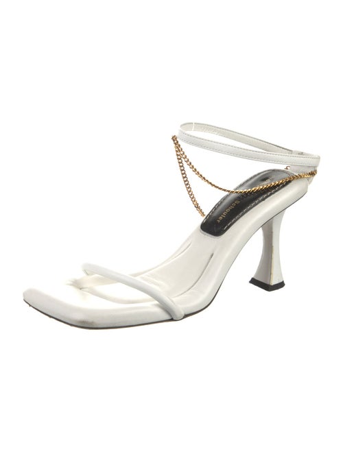 Proenza Schouler Leather Chain-Link Accents Sandals
