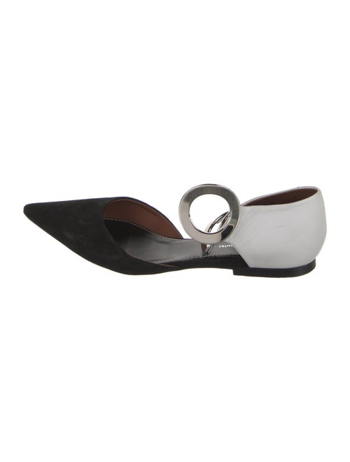 Proenza Schouler Suede Leather Trim Embellishment Slingback Flats