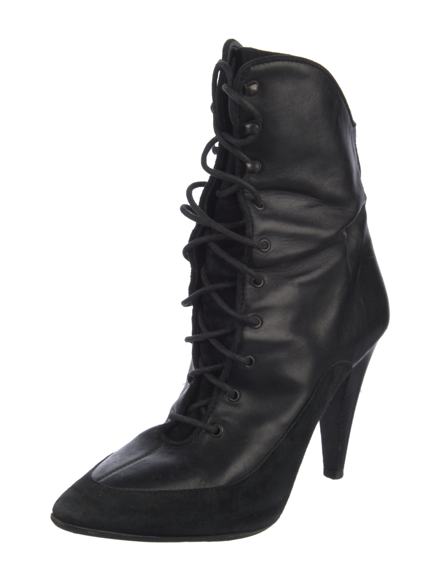 Proenza Schouler Leather Lace-Up Boots