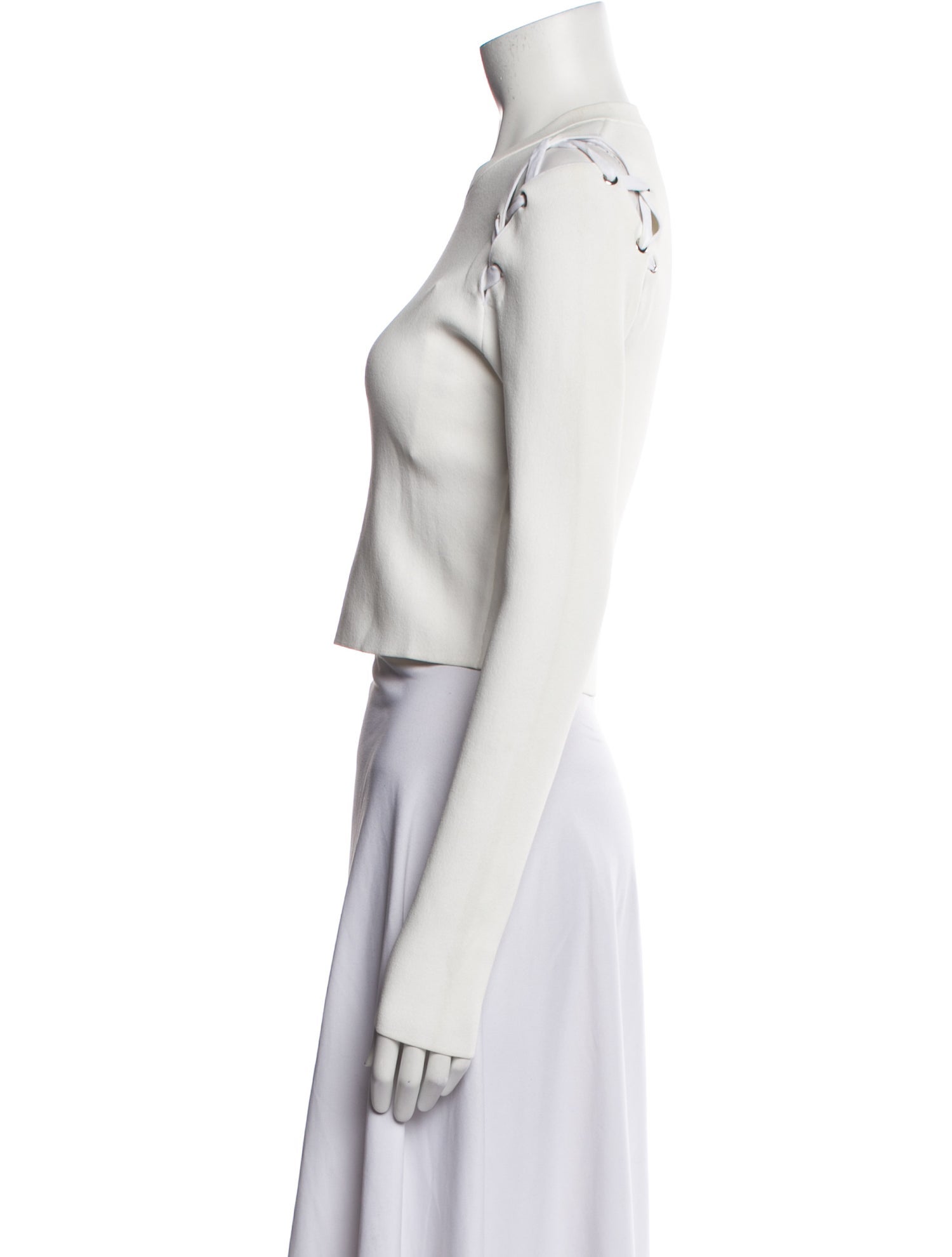 Proenza Schouler Mock Neck Long Sleeve Crop Top