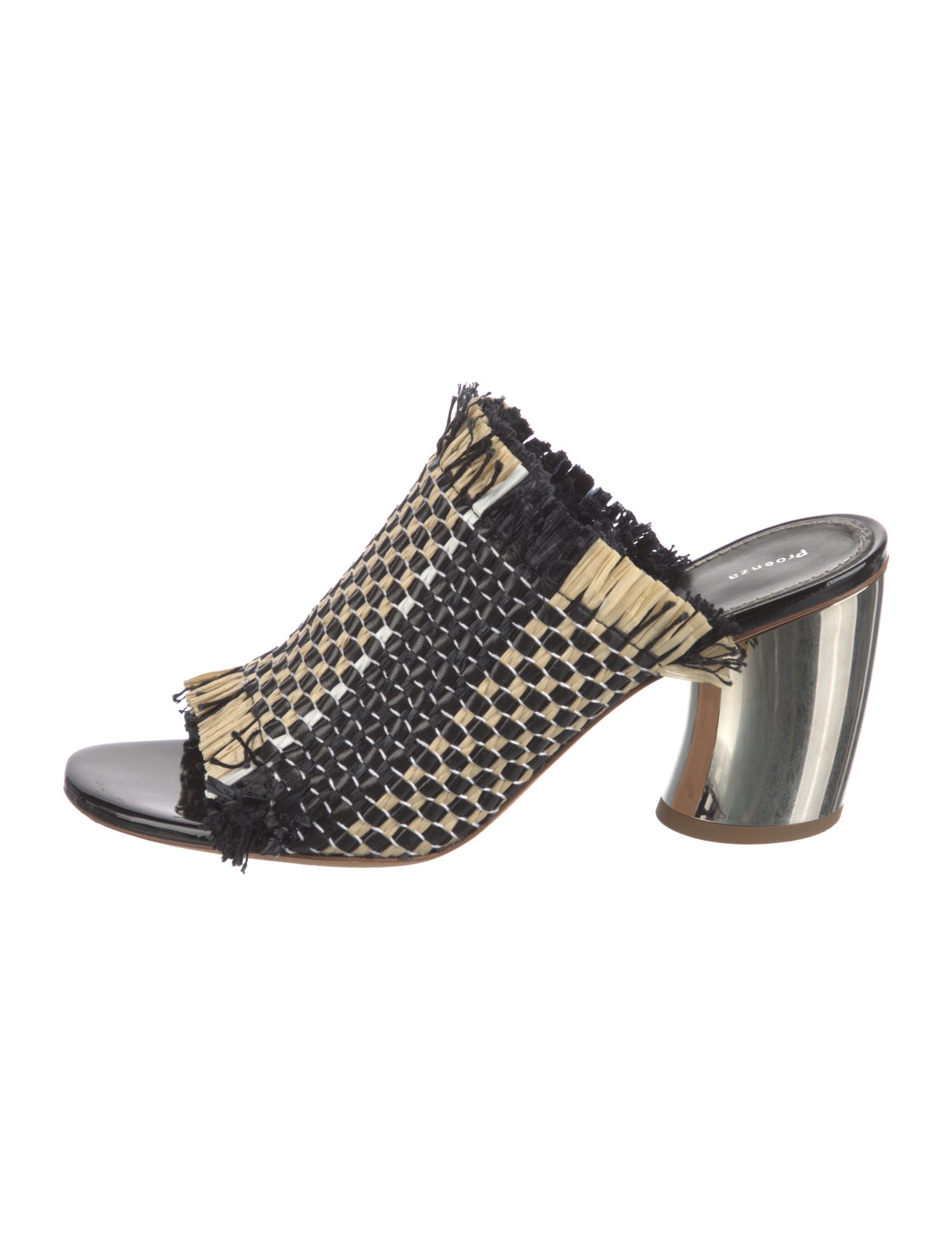 Proenza Schouler Straw Patterned Mules