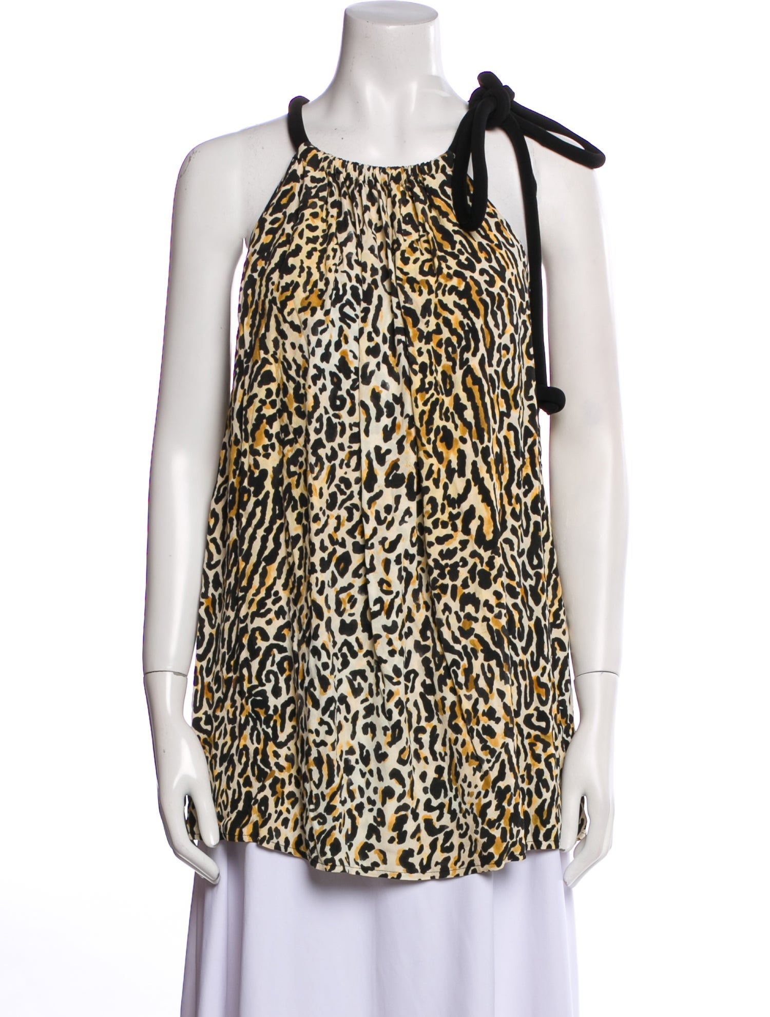 Proenza Schouler Animal Print Square Neckline Tunic