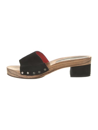 Proenza Schouler Suede Studded Accents Slides