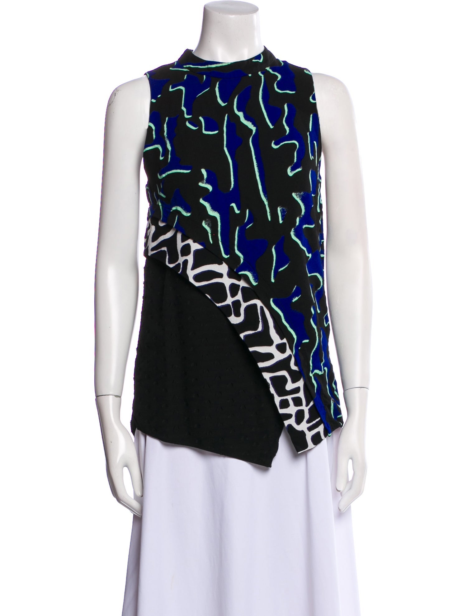 Proenza Schouler Printed Crew Neck Top