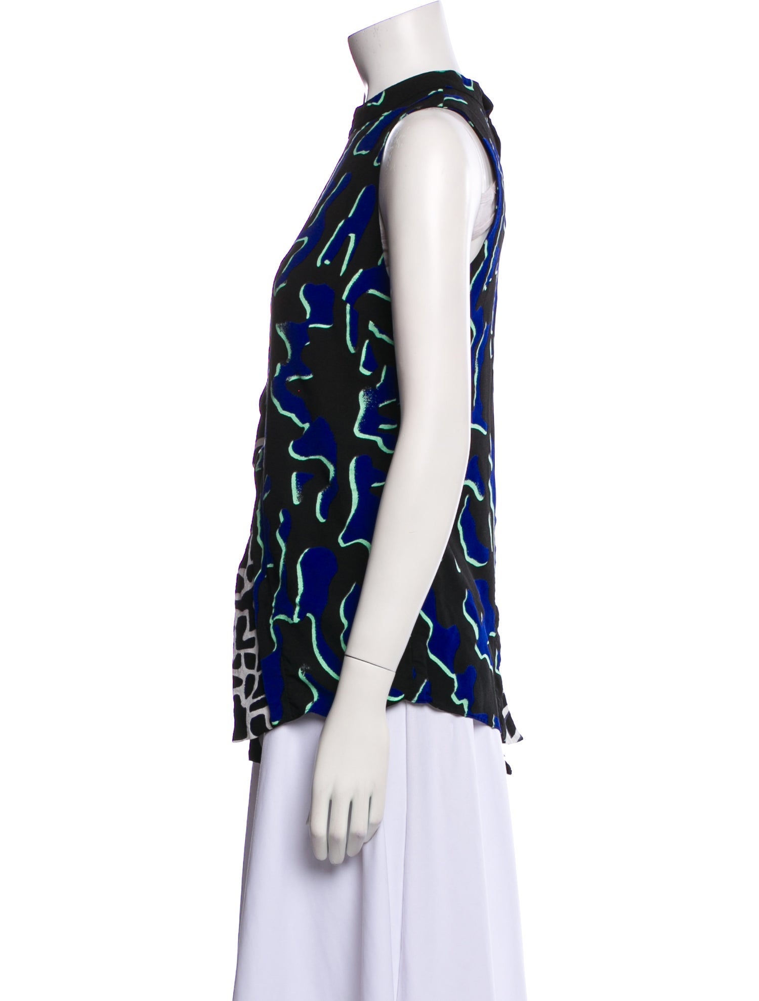 Proenza Schouler Printed Crew Neck Top