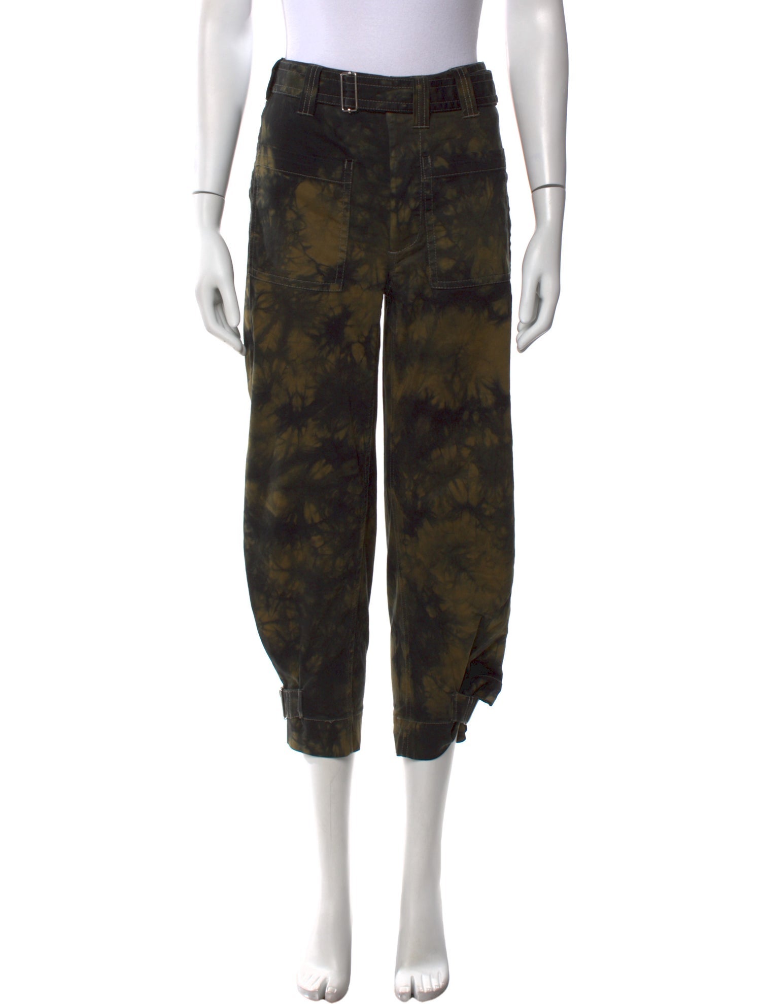 Proenza Schouler Tie-Dye Print Straight Leg Pants