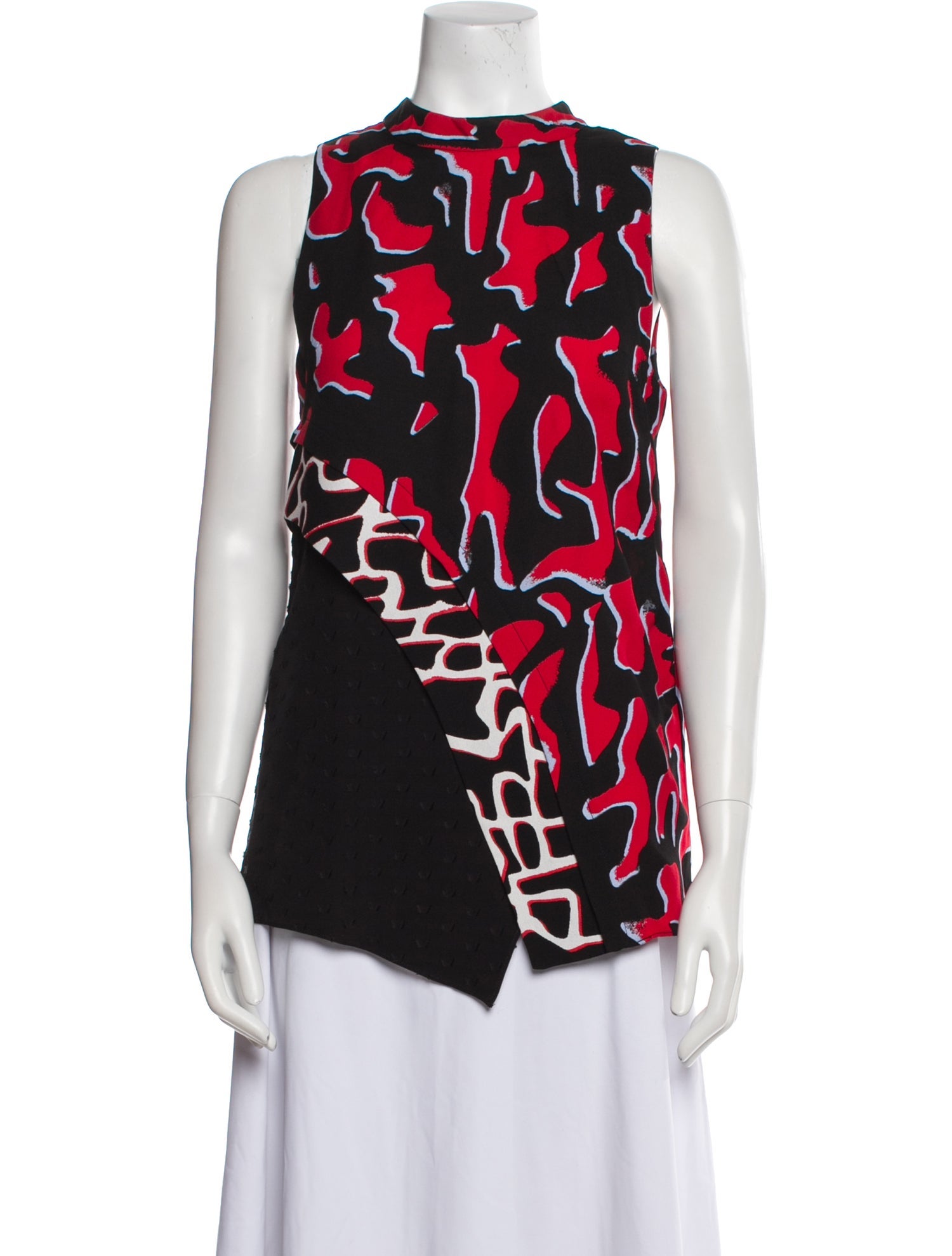 Proenza Schouler Printed Crew Neck Blouse