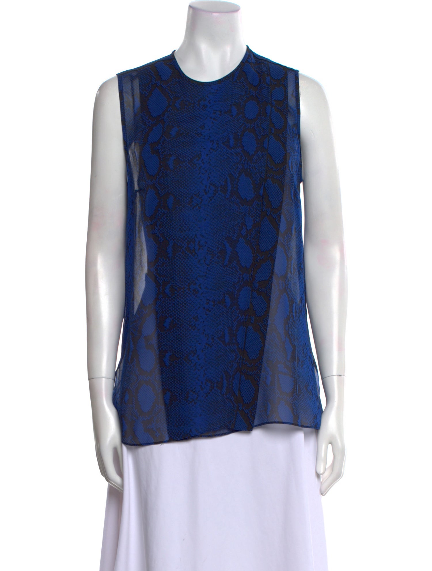 Proenza Schouler Silk Animal Print Top