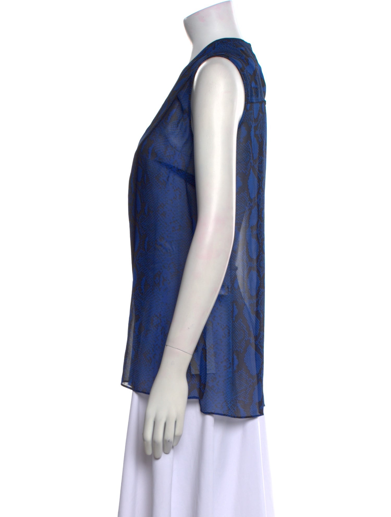 Proenza Schouler Silk Animal Print Top