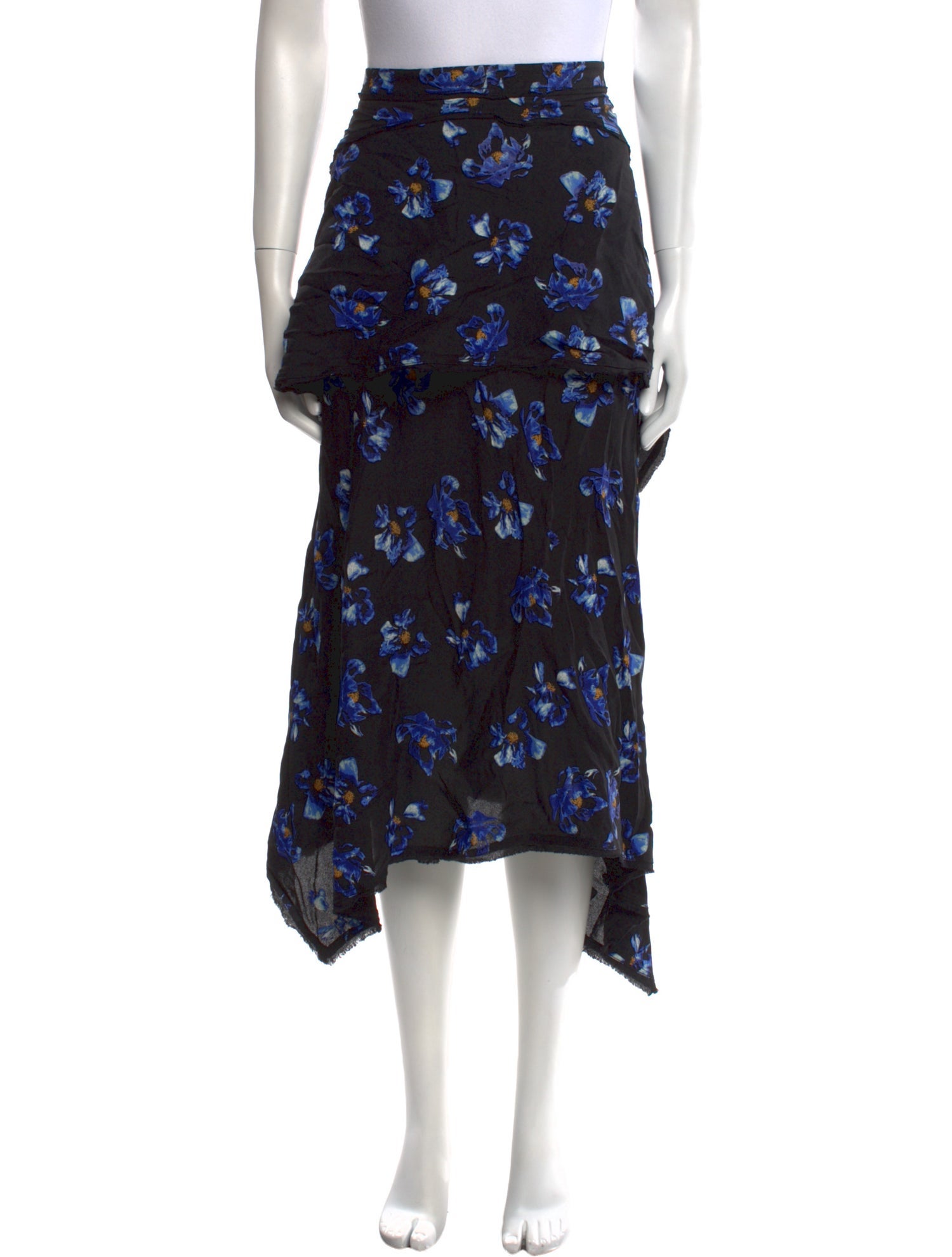 Proenza Schouler Floral Print Midi Length Skirt