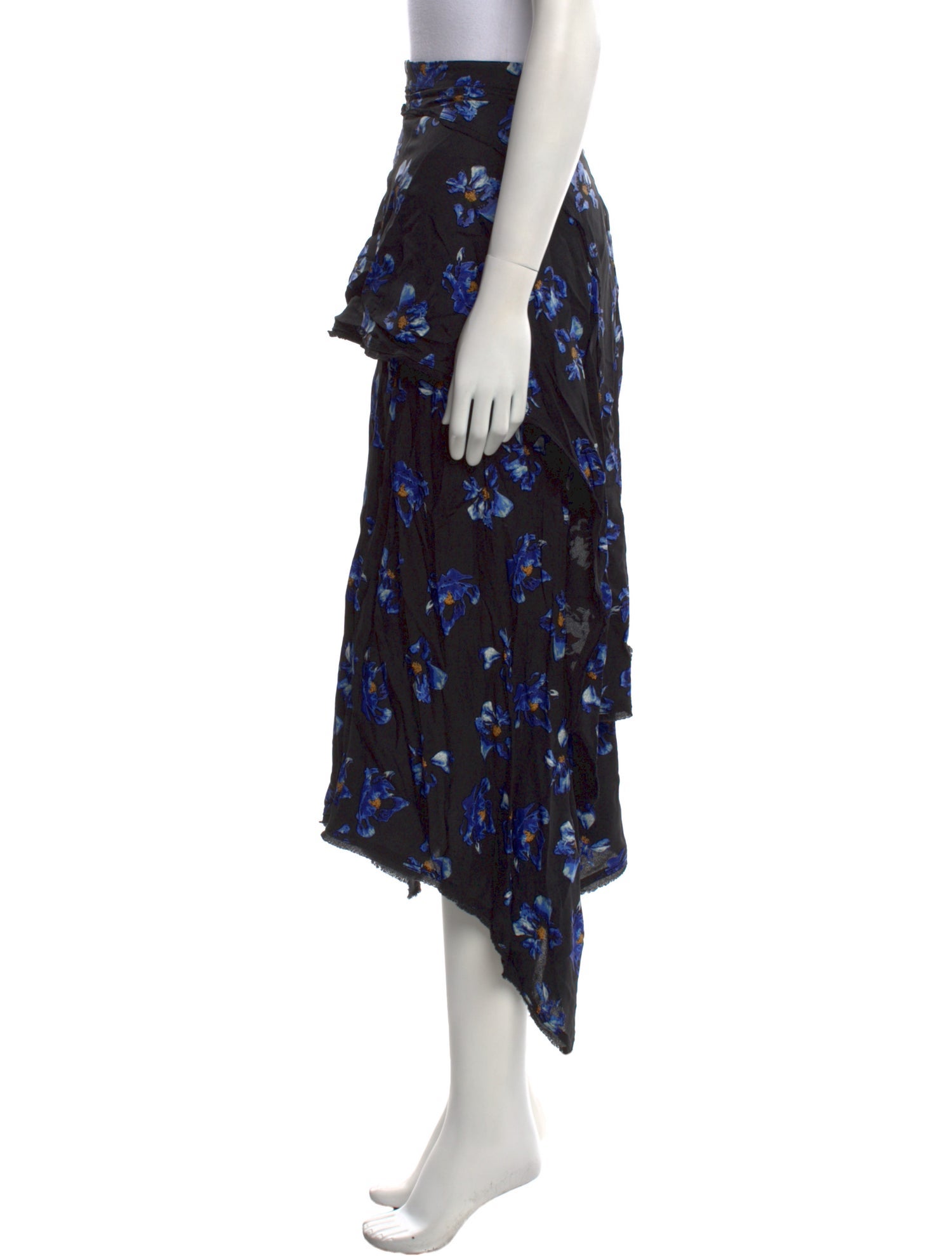 Proenza Schouler Floral Print Midi Length Skirt