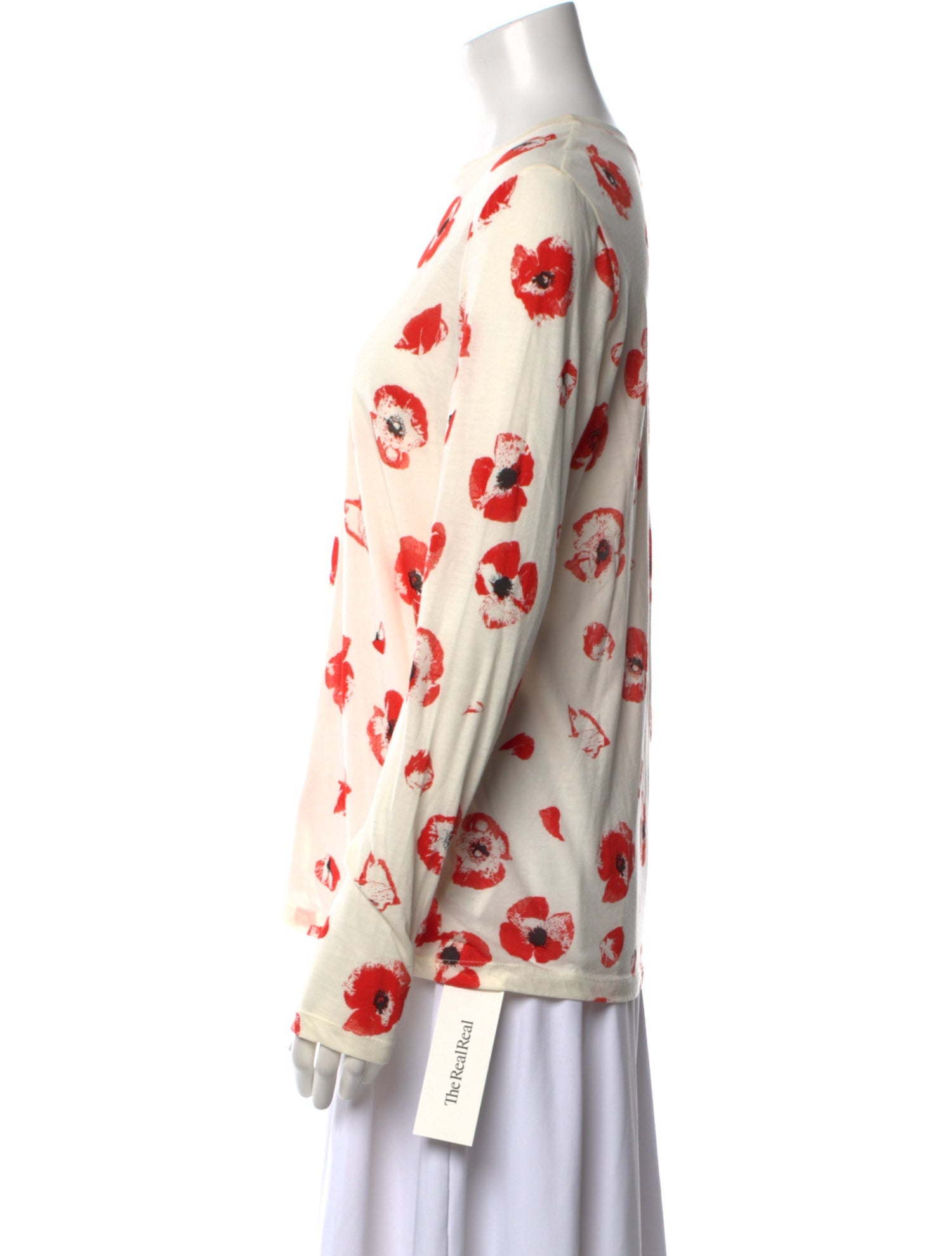 Proenza Schouler Floral Print Bateau Neckline Blouse