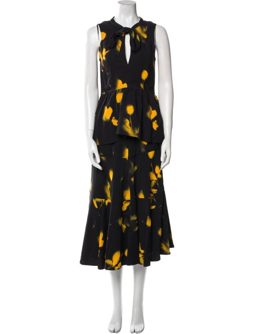 Proenza Schouler Tie-Dye Print Pleated Accents Skirt Set