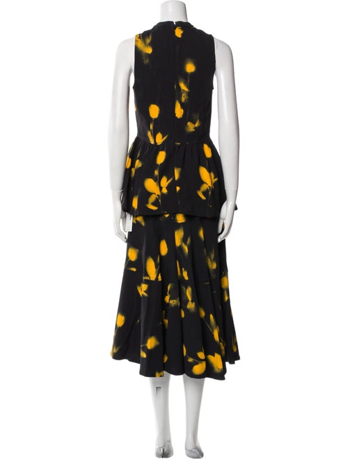 Proenza Schouler Tie-Dye Print Pleated Accents Skirt Set