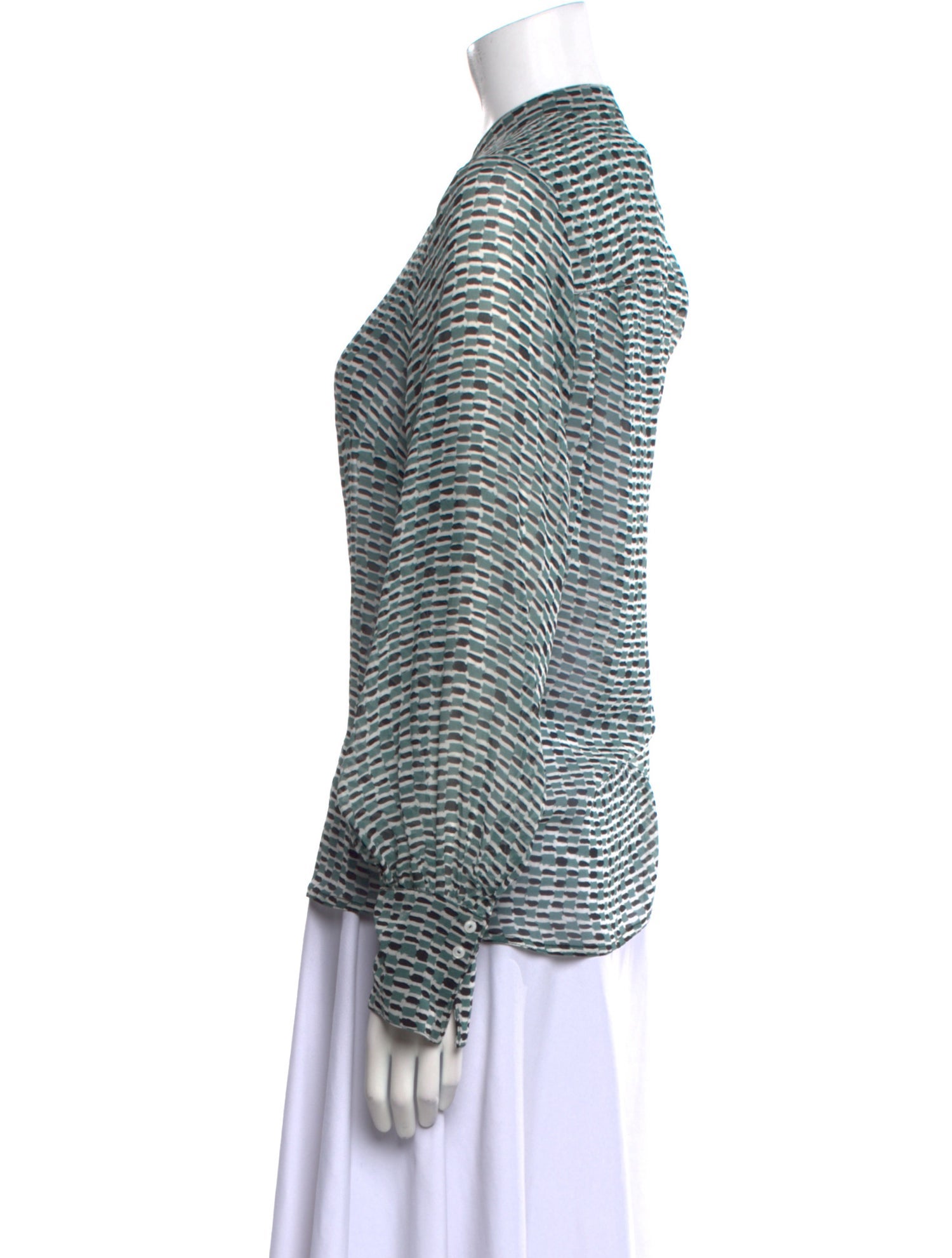 Proenza Schouler Printed Crew Neck Blouse